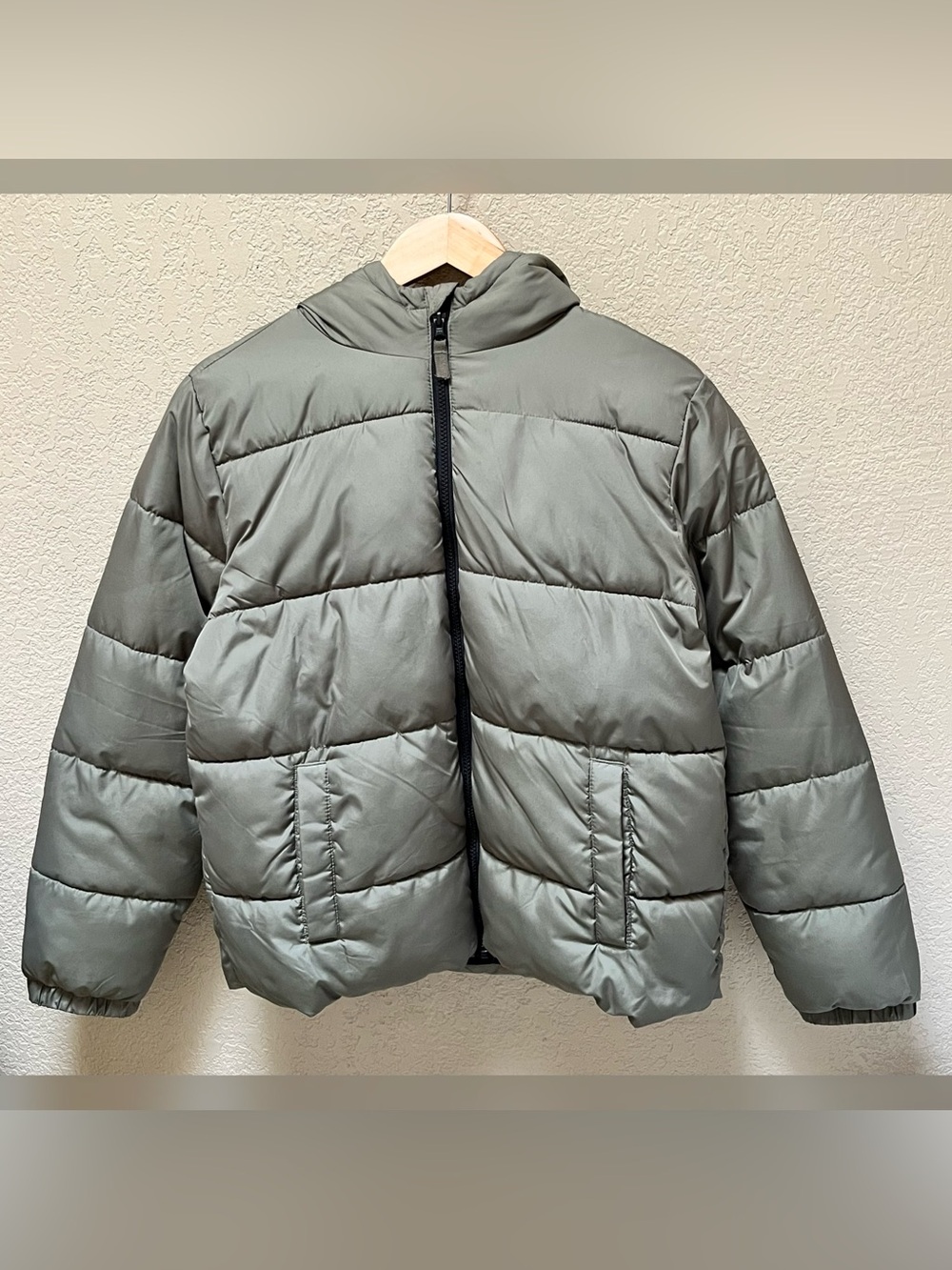 Swiss Tech Boy's Puffer Jacket Green Olive Color Size- XL (14/16)